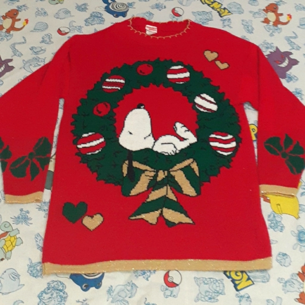 80s Snoopy & Friends Christmas Sweater Vintage Peanuts